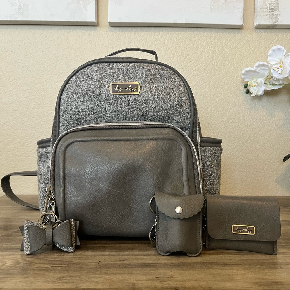 Itzy Ritzy Grayson Boss Mini Backpack with Accessories